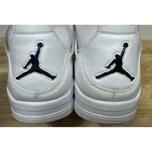 Jordan 4 Retro Purple Metallic White Leather ct8527-115 Shoes Men’s Size 15