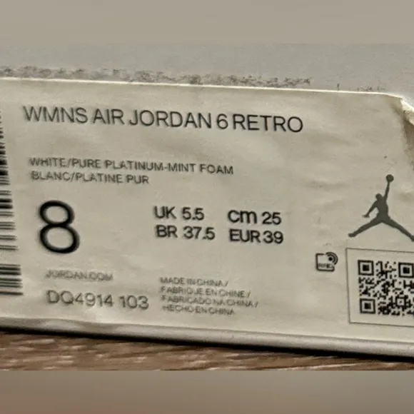 Jordan 6 retro 8 W