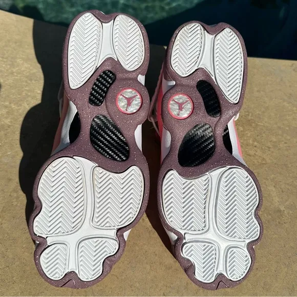 Jordan 6 Rings Coral Chalk White Desert Berry-Size 6.5Y, 8 Women’s