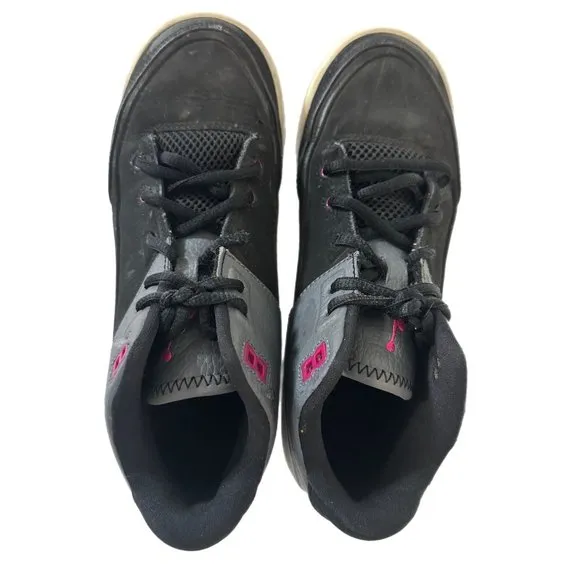 Jordan Flight Origin Youth Size 4Y Women’s 5.5 Black Gray Pink Basketball Shoes