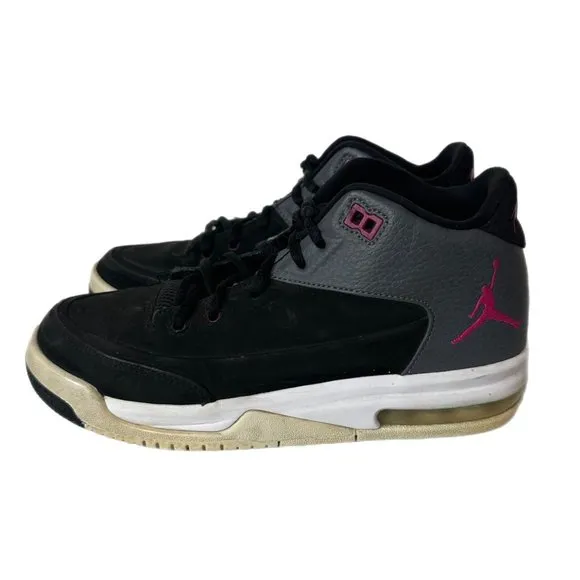 Jordan Flight Origin Youth Size 4Y Women’s 5.5 Black Gray Pink Basketball Shoes