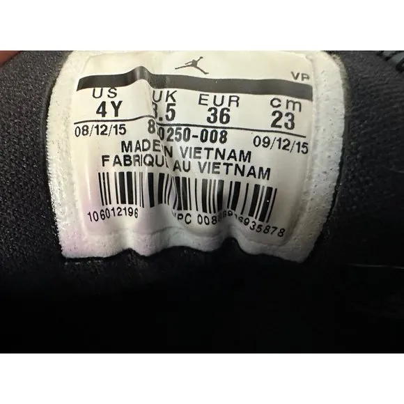 Jordan Flight Origin Youth Size 4Y Women’s 5.5 Black Gray Pink Basketball Shoes