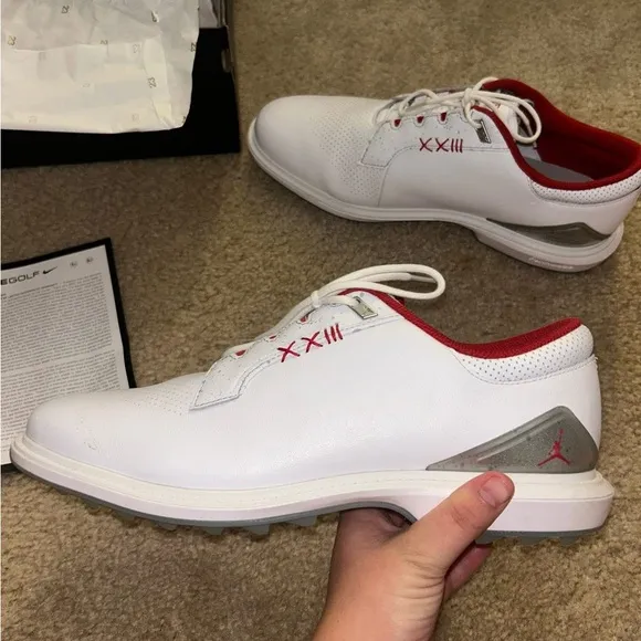 Jordan Nike Golf White/red GOLF shoes men’s 11.5