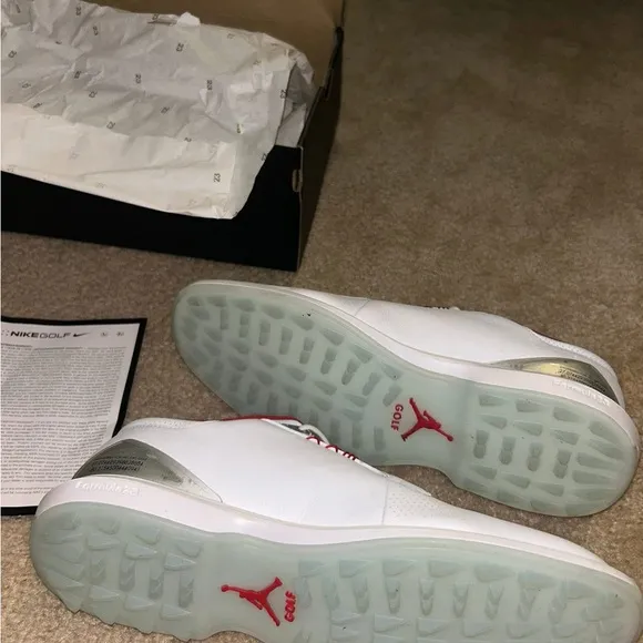 Jordan Nike Golf White/red GOLF shoes men’s 11.5
