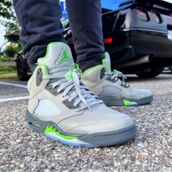 Jordan Retro 5 Green Bean Shoes