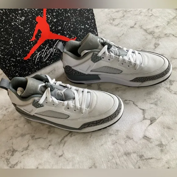 Jordan Spizike Low white / cool gray anthracite shoes new in box size 8.5 men’s