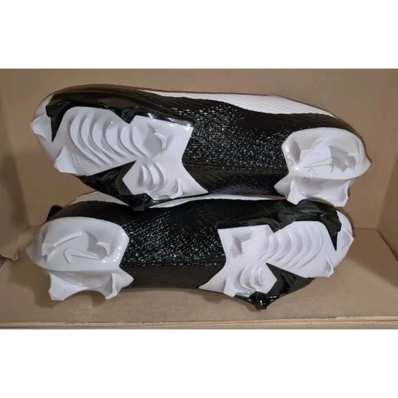 JORDAN VAPOR EDGE SPEED 360 2 FOOTBALL CLEATS WHITE/BLACK MEN'S SIZE 12 NEW