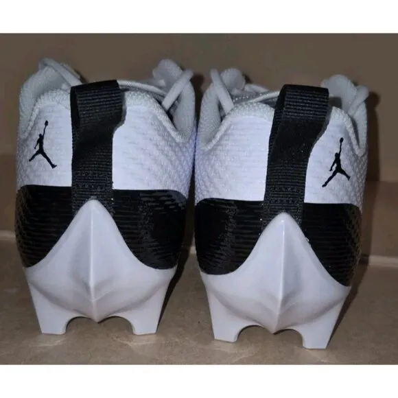 JORDAN VAPOR EDGE SPEED 360 2 FOOTBALL CLEATS WHITE/BLACK MEN'S SIZE 12 NEW