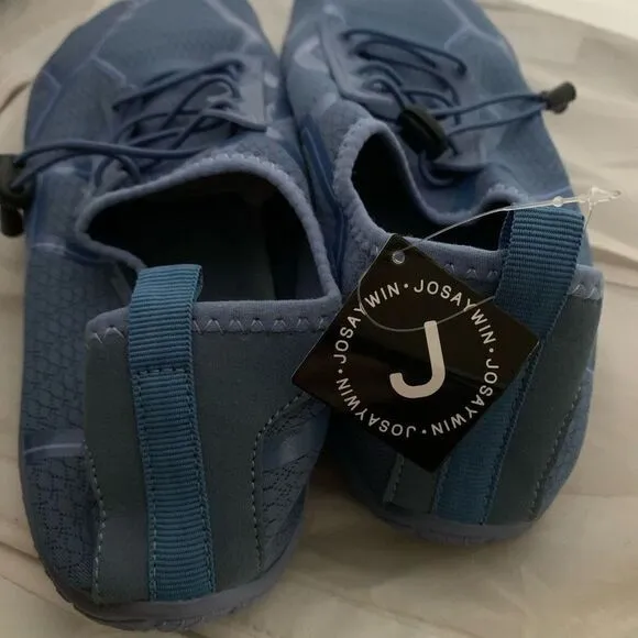 Josaywin Men’s Water Shoes Blue Barefoot Size 44 10.5 Aqua Socks *New*