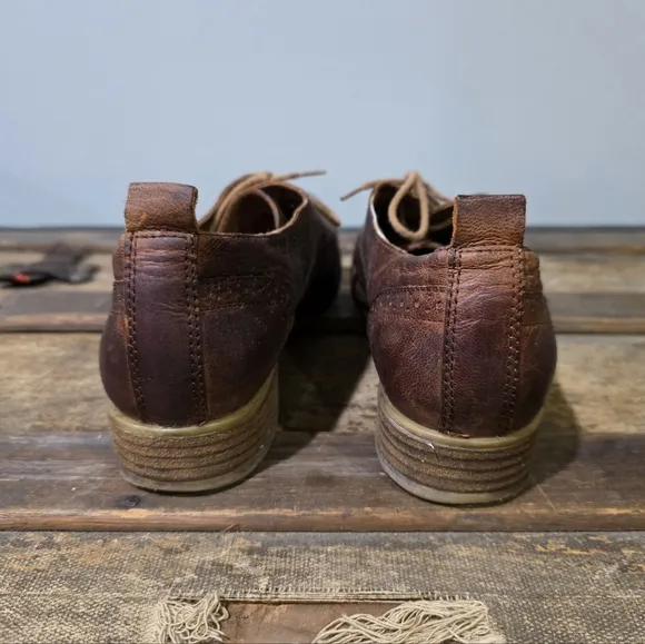 Josef Seibell Sienna 73 Brown Leather Brogue Wingtip Oxford Shoes. 38