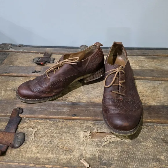 Josef Seibell Sienna 73 Brown Leather Brogue Wingtip Oxford Shoes. 38