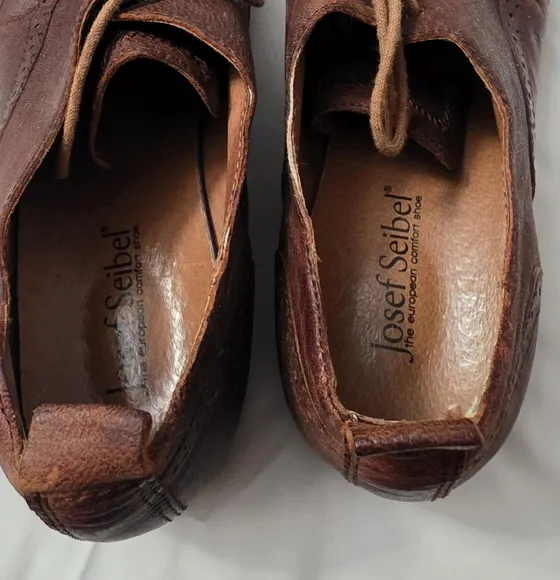 Josef Seibell Sienna 73 Brown Leather Brogue Wingtip Oxford Shoes. 38