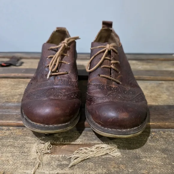 Josef Seibell Sienna 73 Brown Leather Brogue Wingtip Oxford Shoes. 38
