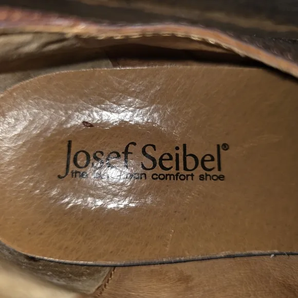 Josef Seibell Sienna 73 Brown Leather Brogue Wingtip Oxford Shoes. 38