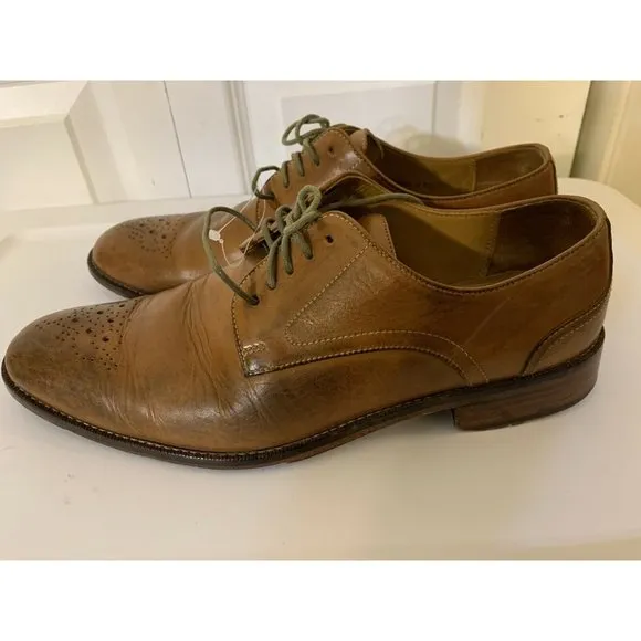 Joseph‎ Abboud Oxfords Men’s Sz 9D Brown Leather Dress Shoes