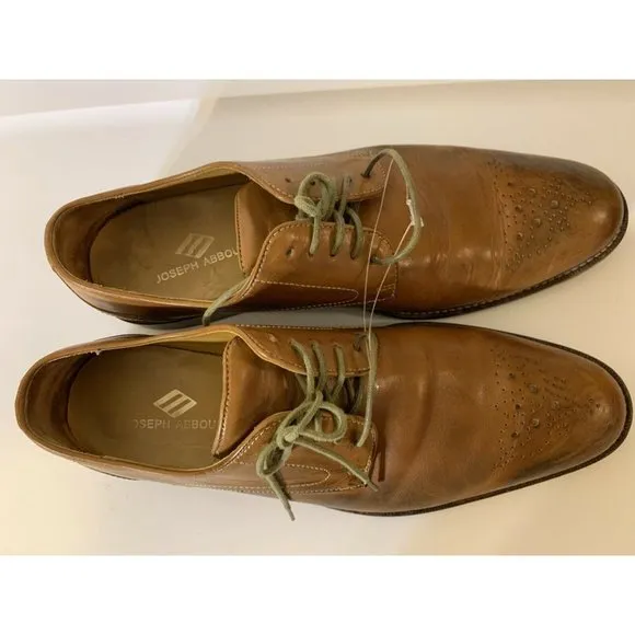 Joseph‎ Abboud Oxfords Men’s Sz 9D Brown Leather Dress Shoes
