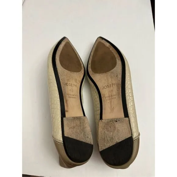 JOSEPH  Made in Spain Women’s Leather Flat Beige Shoes