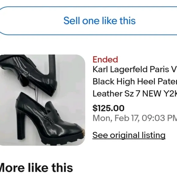 Karl Lagerfeld Shoes Women’s 8M Black Virna Pumps High Heel Gold Embelli…