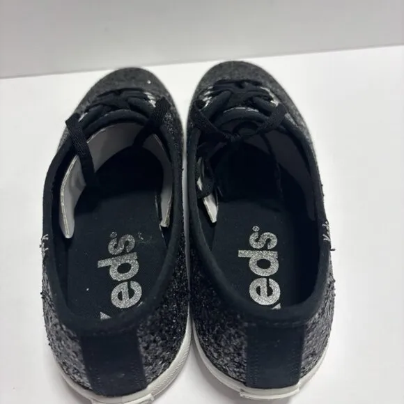 Keds Women’s Champion Glitter Sneakers Black, Size 8.5 M