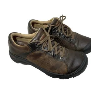 Keen men’s leather sneaker shoes Size 9.5 Color Dark Brown