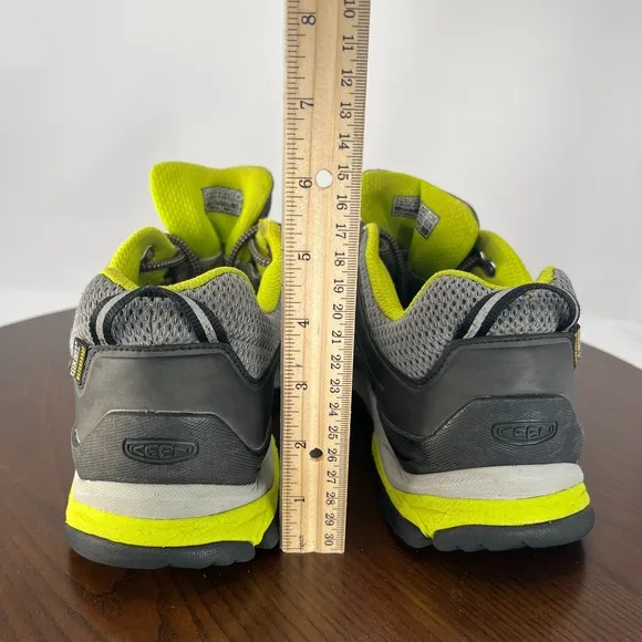 Keen Shoes Men's 11.5 Gray Green Lace Up Trail Running Hiking Sneakers 1015346