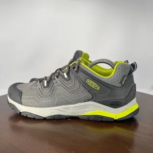 Keen Shoes Men's 11.5 Gray Green Lace Up Trail Running Hiking Sneakers 1015346