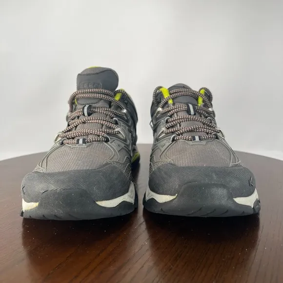Keen Shoes Men's 11.5 Gray Green Lace Up Trail Running Hiking Sneakers 1015346