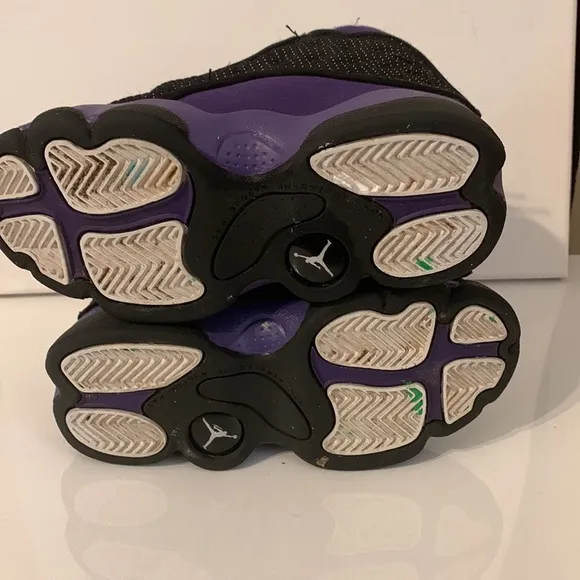 Kids Jordan 13 Retro “Black/CourtPurple/White