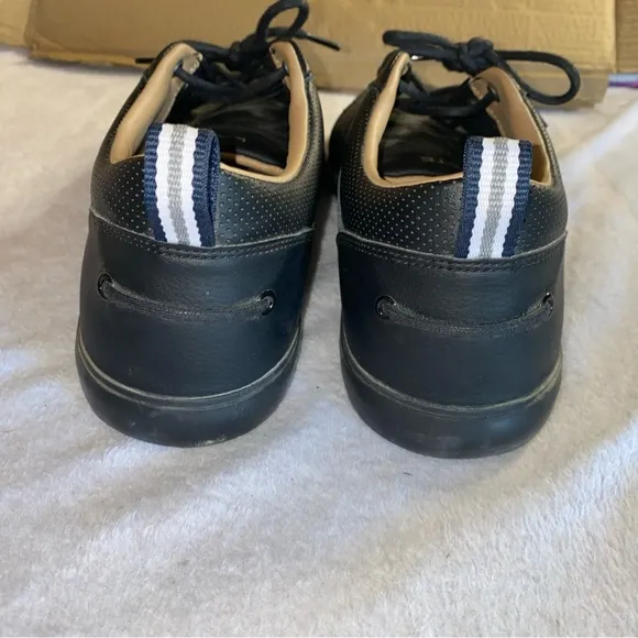 Lacoste Bayliss 119 1 U Mens 11 Black Leather Lifestyle Shoes Casual Preppy Fun