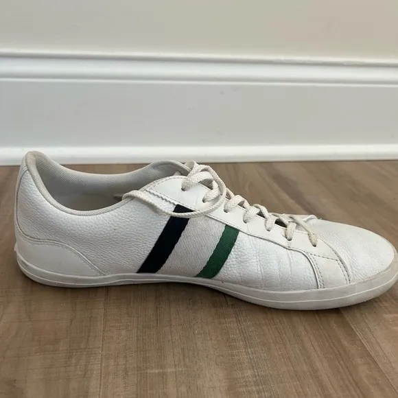 Lacoste Men’s Lerond Tennis Shoes White Size 12