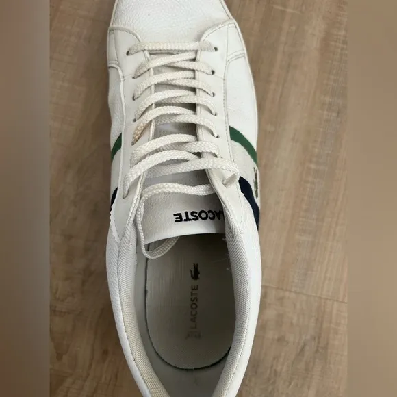 Lacoste Men’s Lerond Tennis Shoes White Size 12