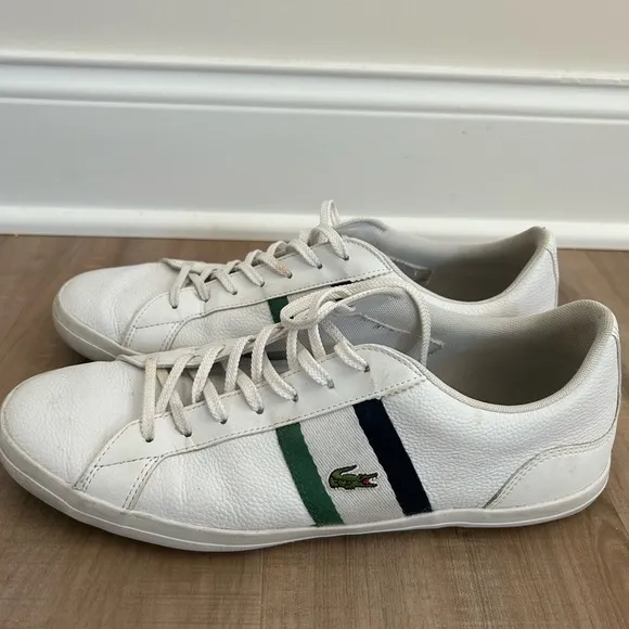 Lacoste Men’s Lerond Tennis Shoes White Size 12