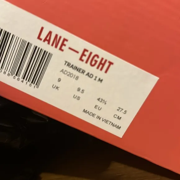 Lane eight black  trainer tennis shoes