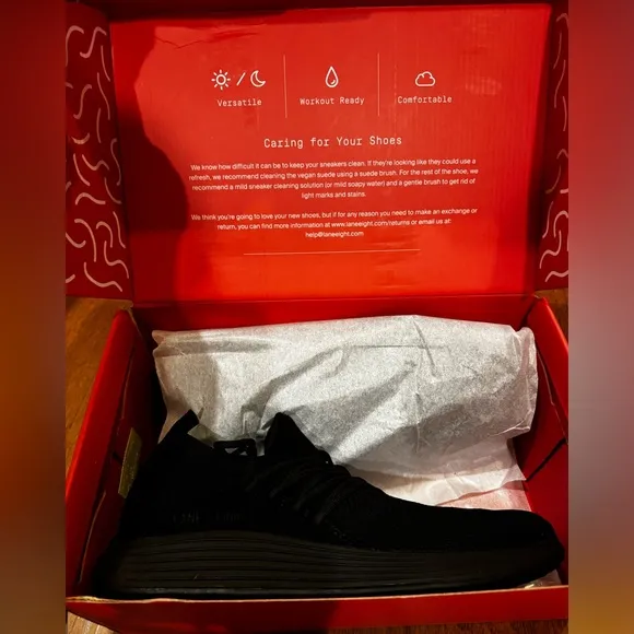 Lane eight black  trainer tennis shoes