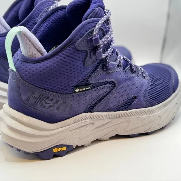 Like new Hoka OneOne Anacapa 2 Mid GTX Gore-Tex Hiking Shoes Women's Sz 7