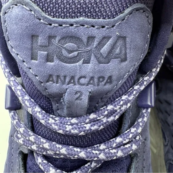 Like new Hoka OneOne Anacapa 2 Mid GTX Gore-Tex Hiking Shoes Women's Sz 7