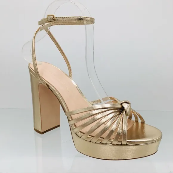 Loeffler Randall Rivka Champagne Heel Sandals Women’s Size 8.5 B
