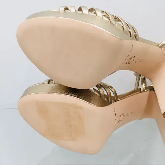 Loeffler Randall Rivka Champagne Heel Sandals Women’s Size 8.5 B