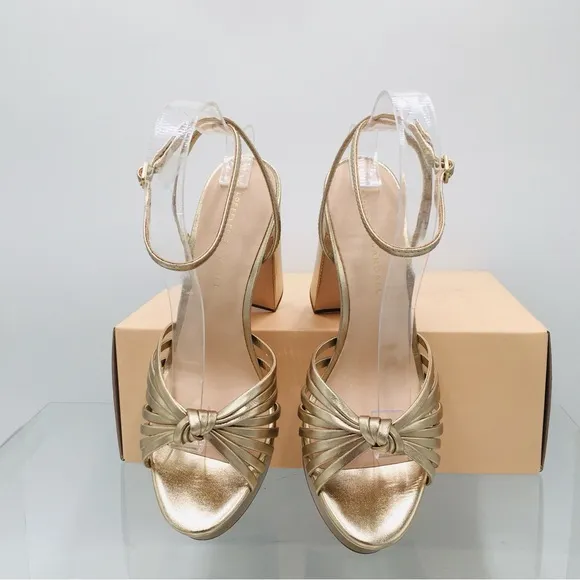 Loeffler Randall Rivka Champagne Heel Sandals Women’s Size 8.5 B