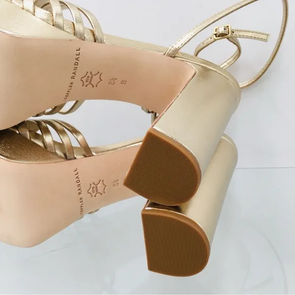 Loeffler Randall Rivka Champagne Heel Sandals Women’s Size 8.5 B