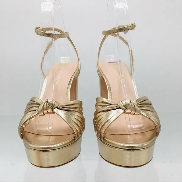 Loeffler Randall Rivka Champagne Heel Sandals Women’s Size 8.5 B