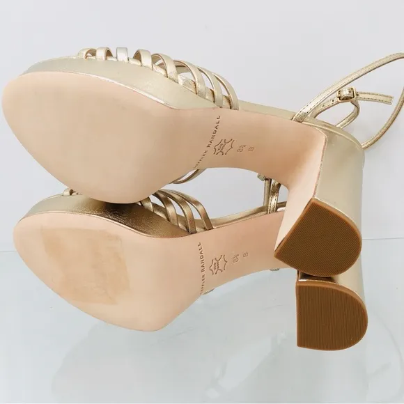 Loeffler Randall Rivka Champagne Heel Sandals Women’s Size 8.5 B
