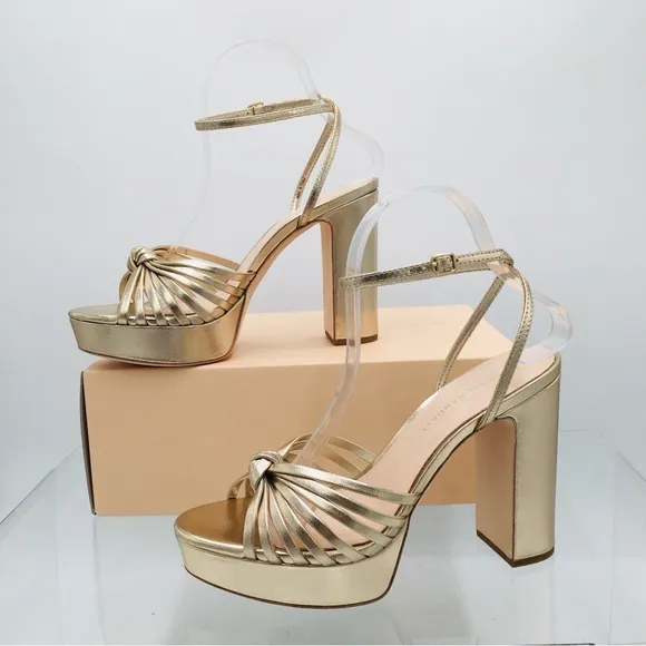 Loeffler Randall Rivka Champagne Heel Sandals Women’s Size 8.5 B