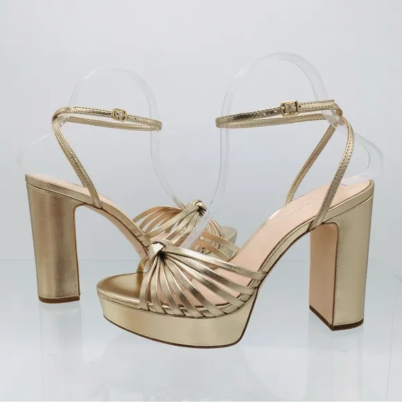 Loeffler Randall Rivka Champagne Heel Sandals Women’s Size 8.5 B