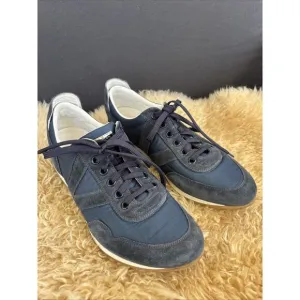 Louis Vuitton Blue Suede Leather Shoes Trainers Sneakers Size 8