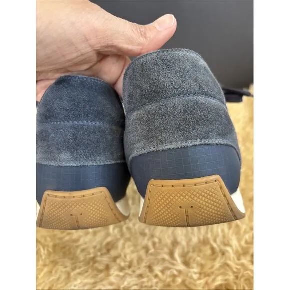 Louis Vuitton Blue Suede Leather Shoes Trainers Sneakers Size 8