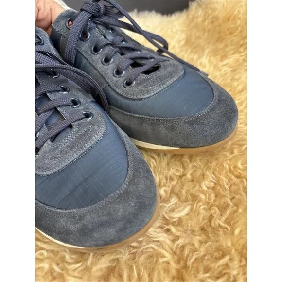 Louis Vuitton Blue Suede Leather Shoes Trainers Sneakers Size 8