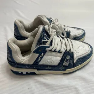 Louis Vuitton Blue Trainer Men’s Sneakers Shoes Size 9