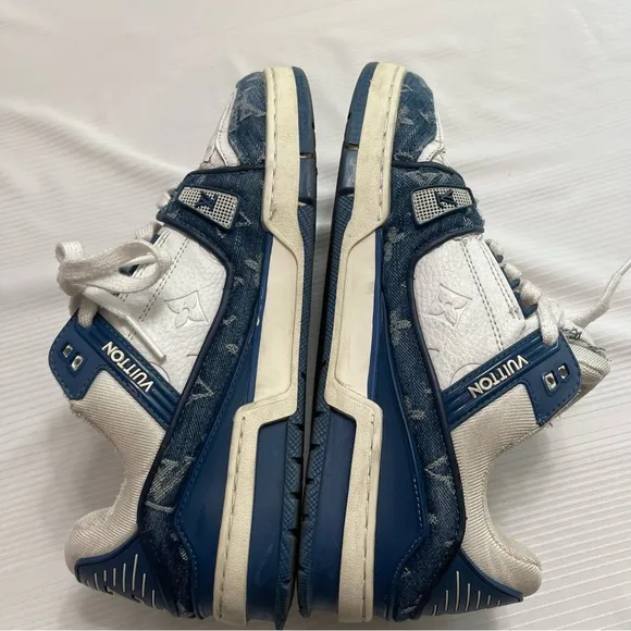 Louis Vuitton Blue Trainer Men’s Sneakers Shoes Size 9