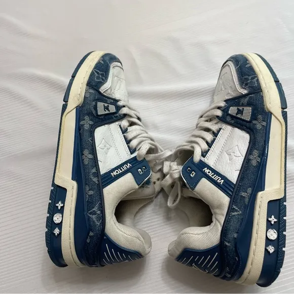 Louis Vuitton Blue Trainer Men’s Sneakers Shoes Size 9